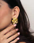 GOLD-TONED STUDS WITH SPIRAL MOTIFS