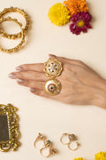 GOLD PLATED MEENAKARI STYLE RING