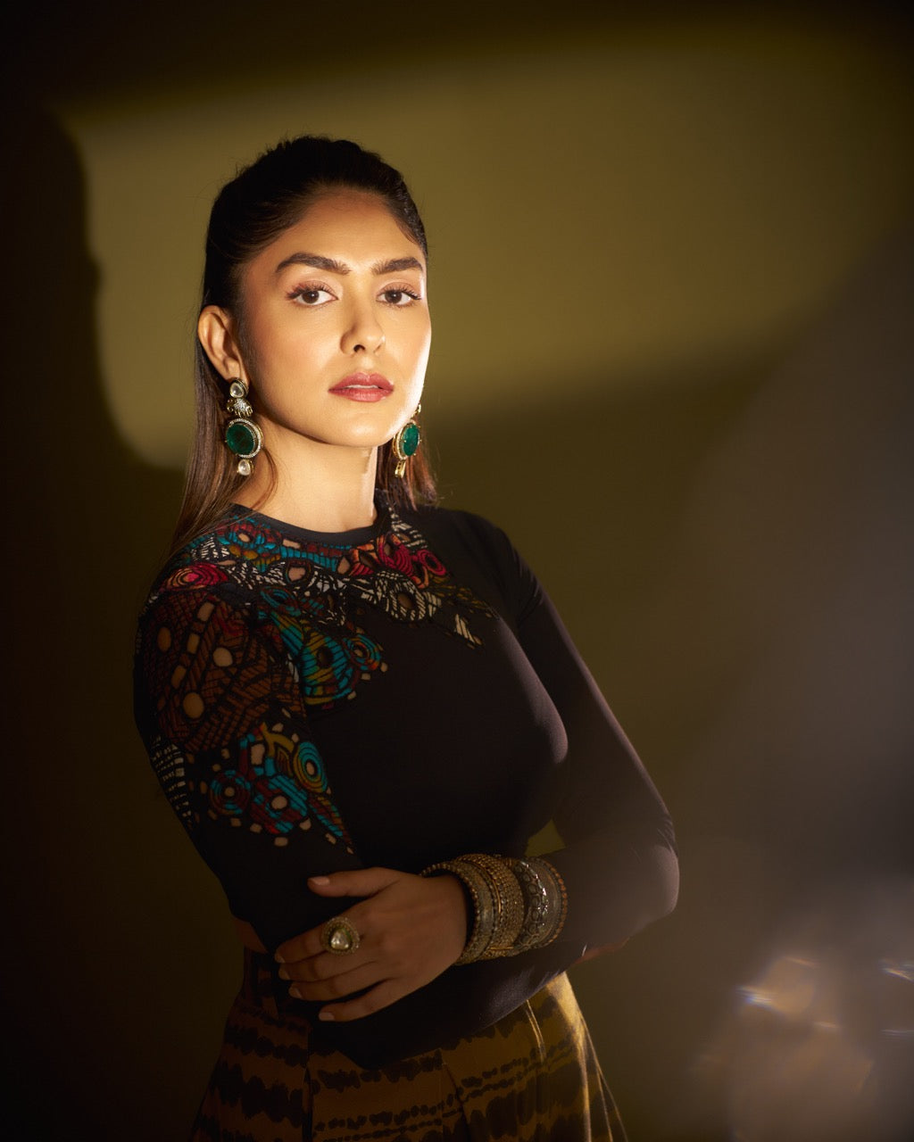 ELEPHANT AND POLKI EMERALD STONE EARRINGS